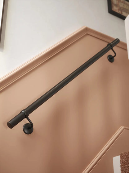 Kineton Matt Black Straight Flight Handrail