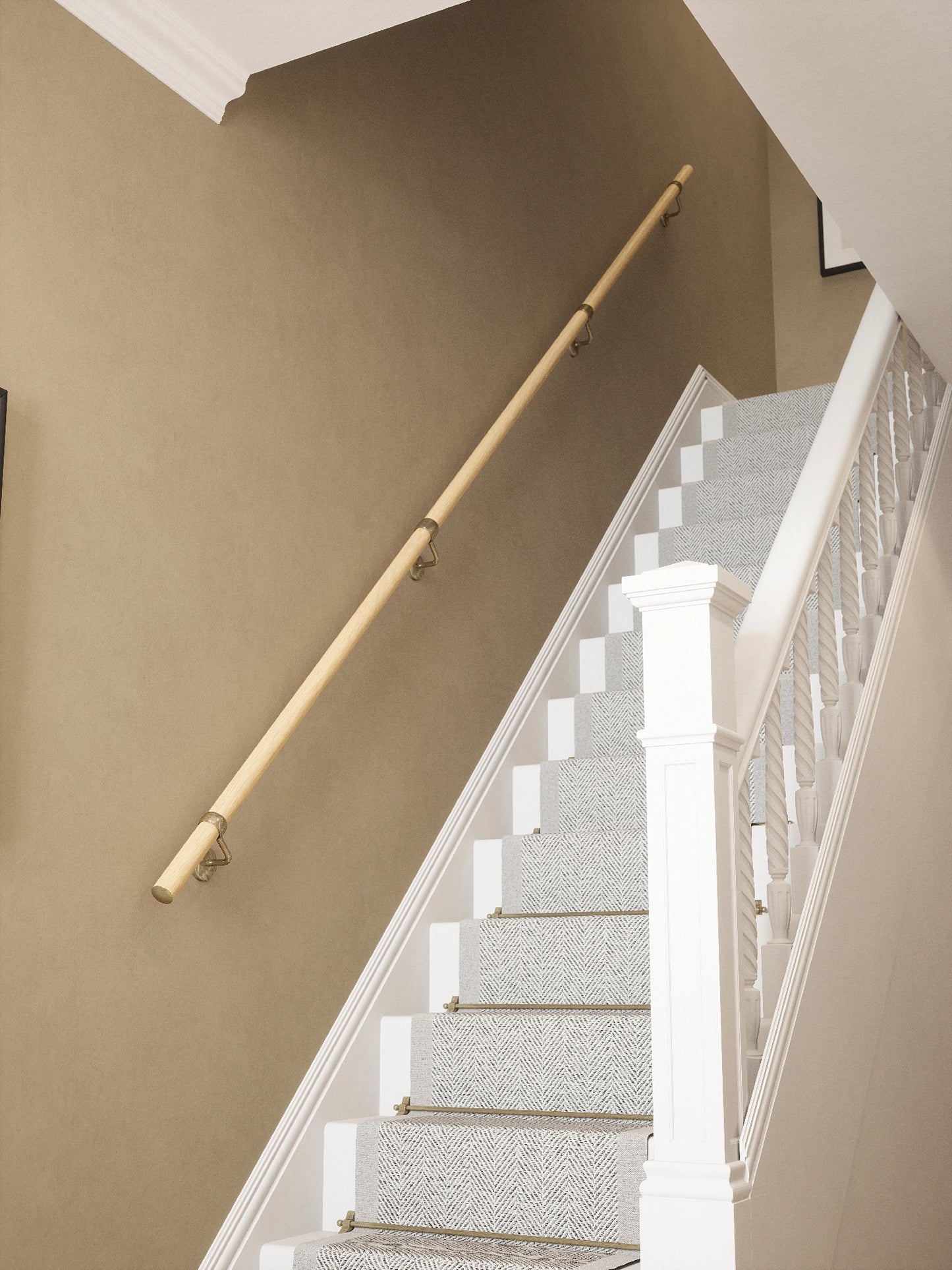 Arden Natural Pine Straight Flight Handrail