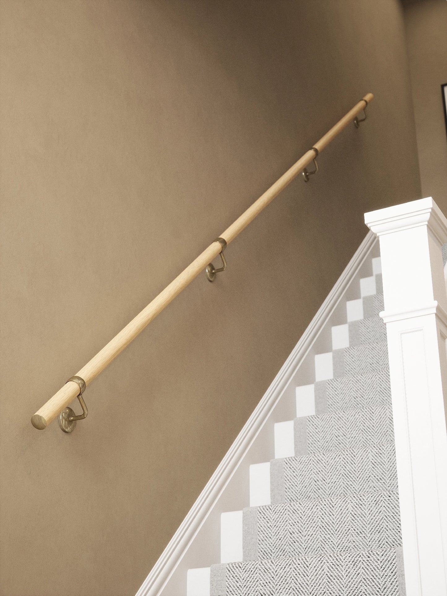 Arden Natural Pine Straight Flight Handrail