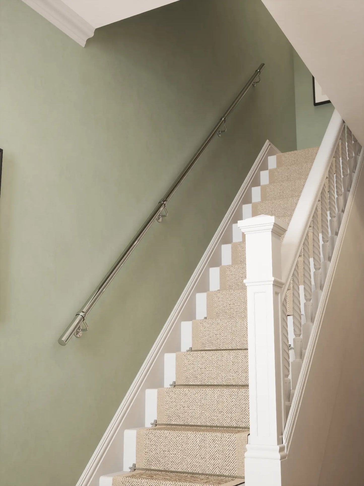 Radway Chrome Straight Flight Handrail