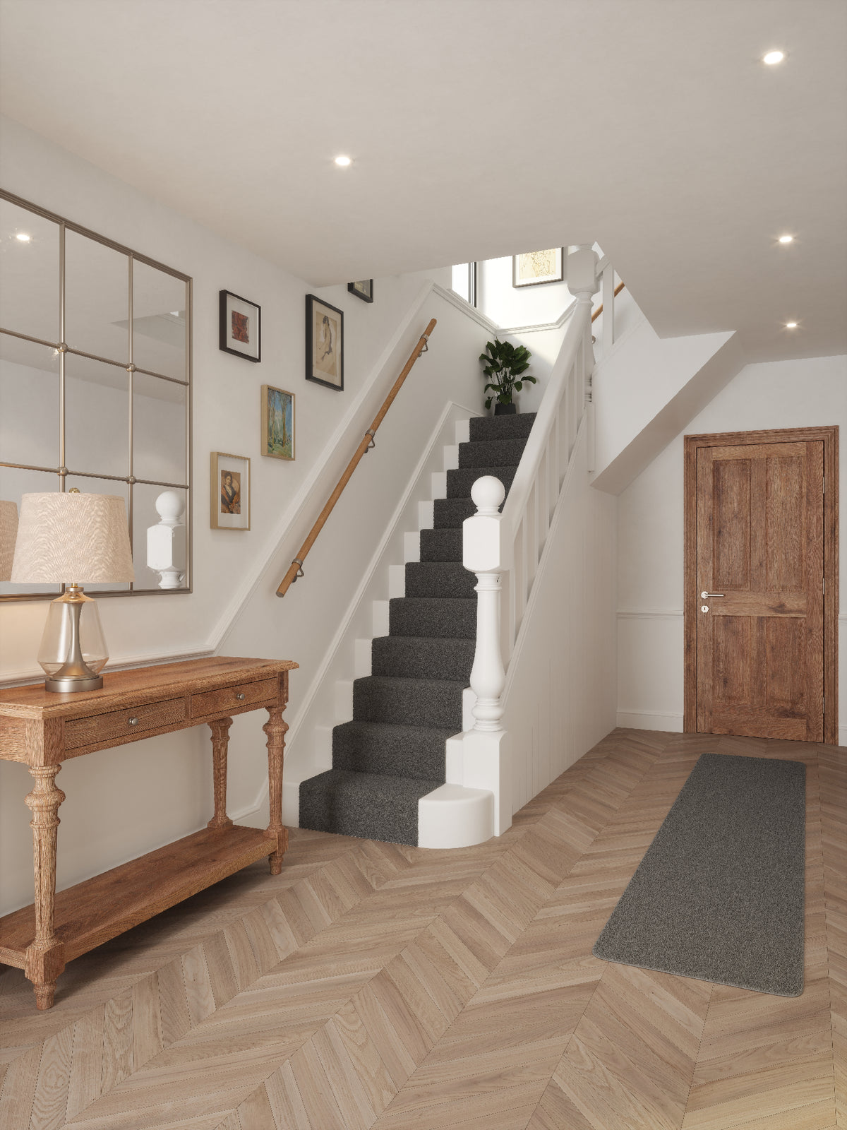 Stoneleigh Red Oak Straight Flight Handrail