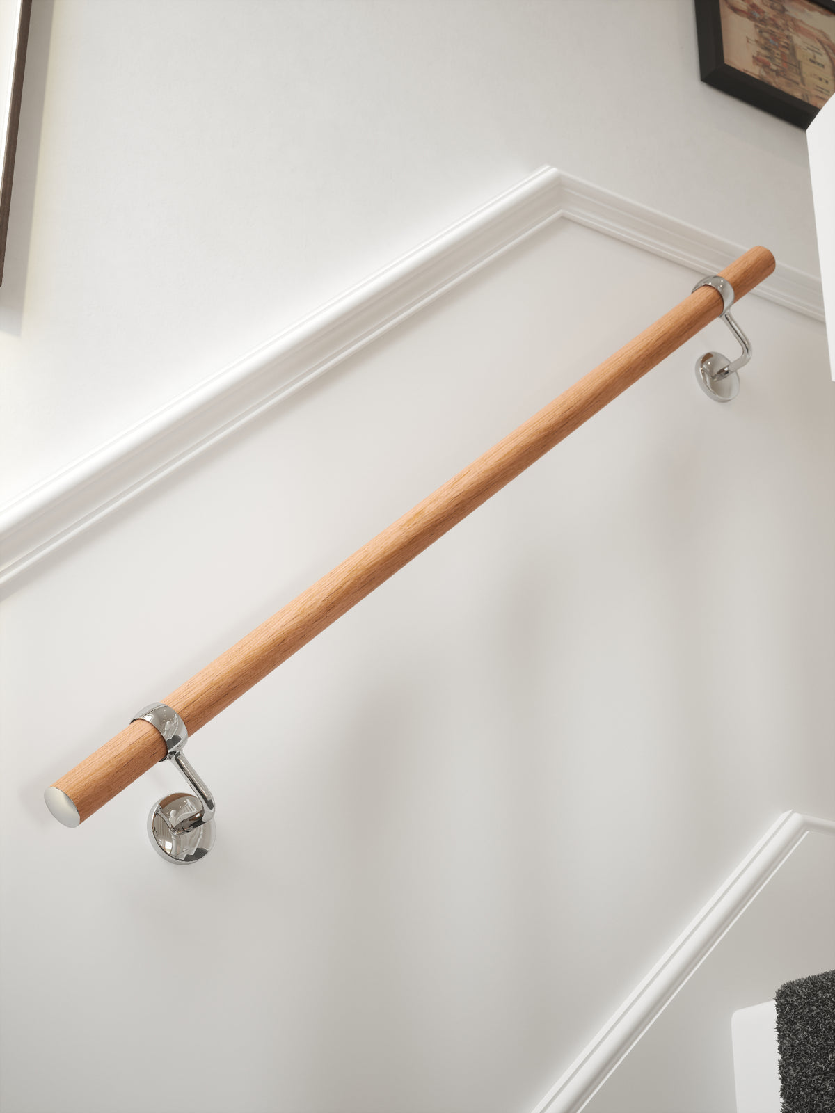 Stoneleigh Red Oak Straight Flight Handrail