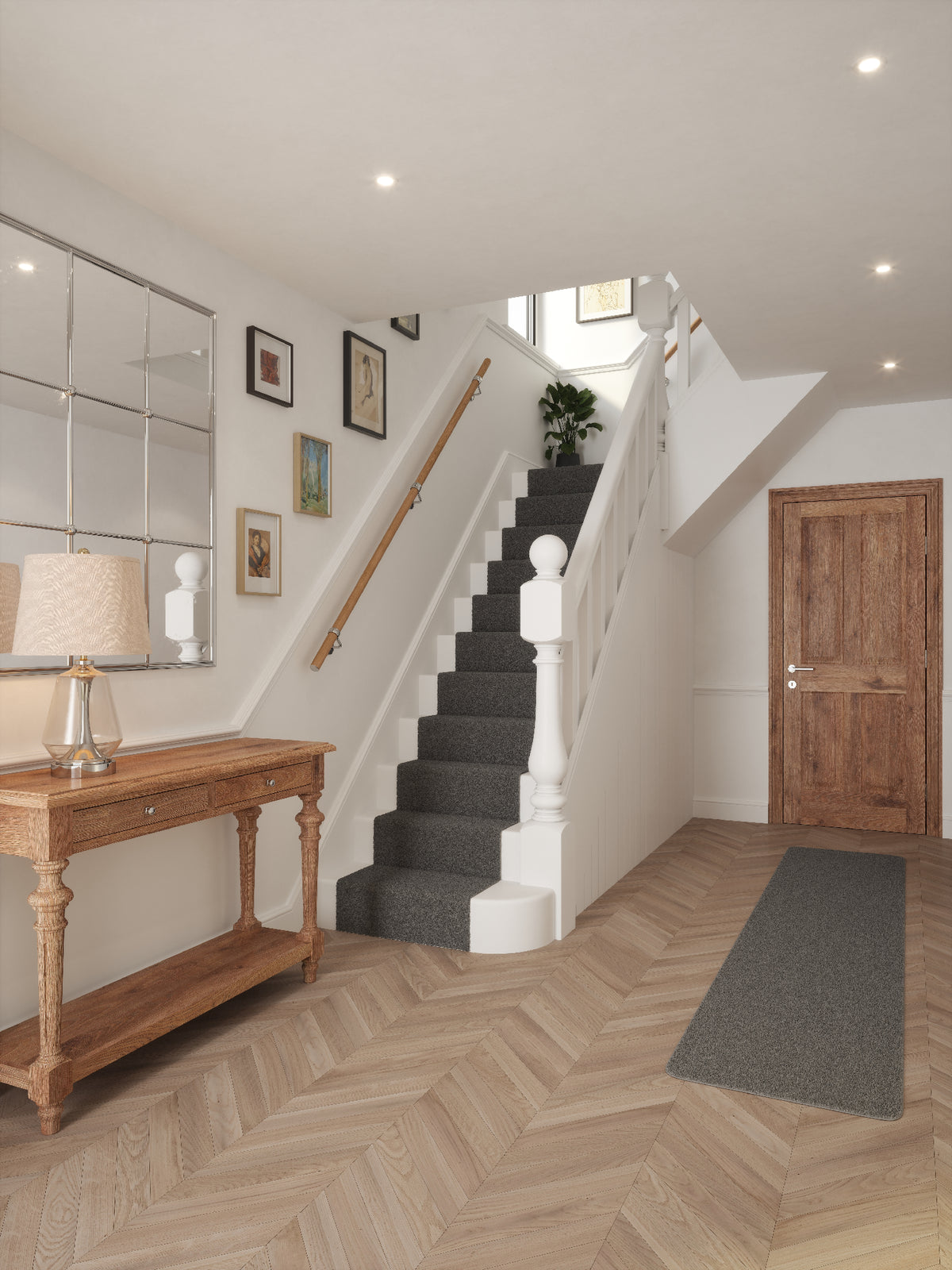 Stoneleigh Red Oak Straight Flight Handrail