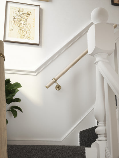 Ryton Teak Straight Flight Handrail