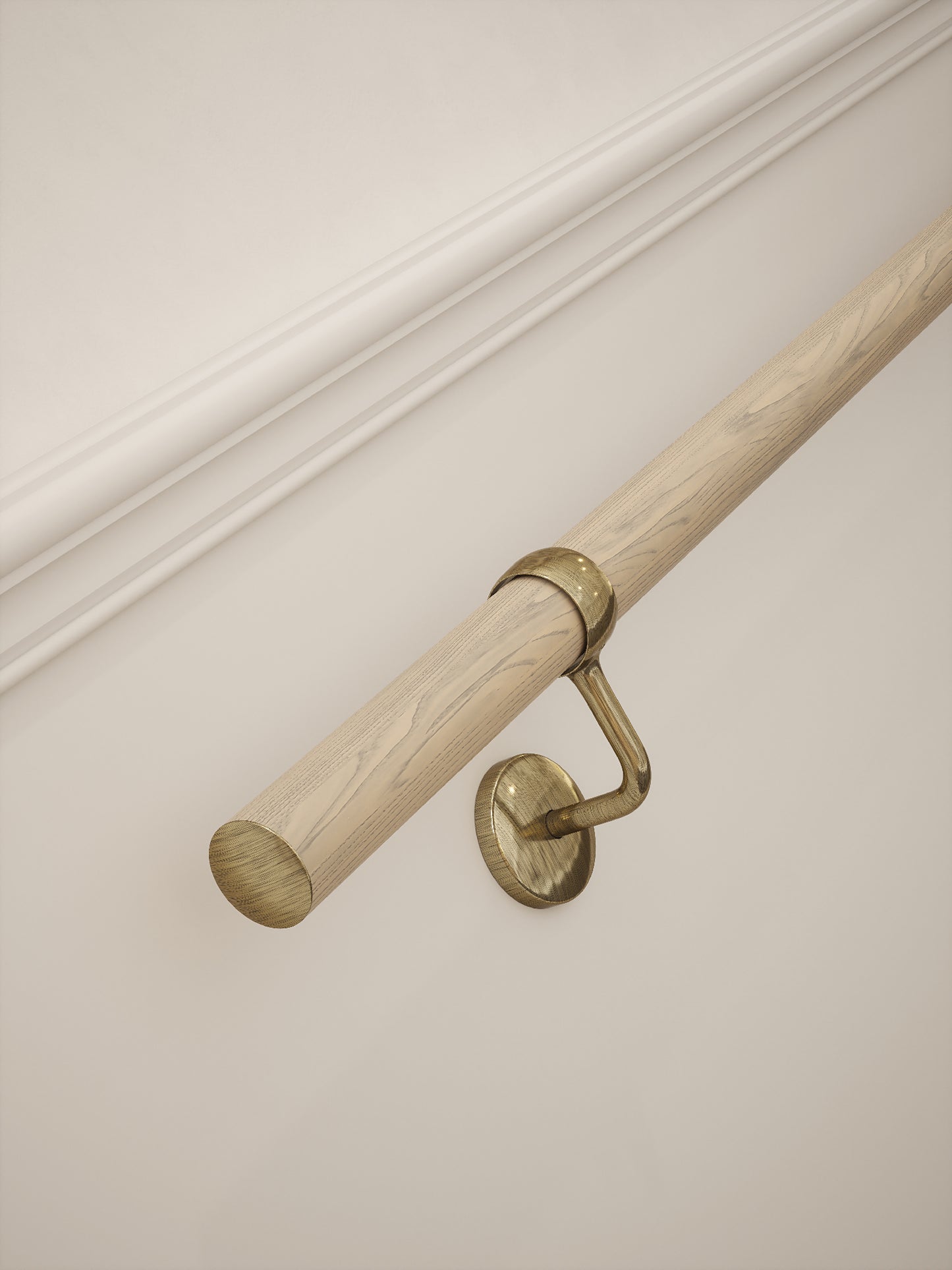 Ryton Teak Straight Flight Handrail