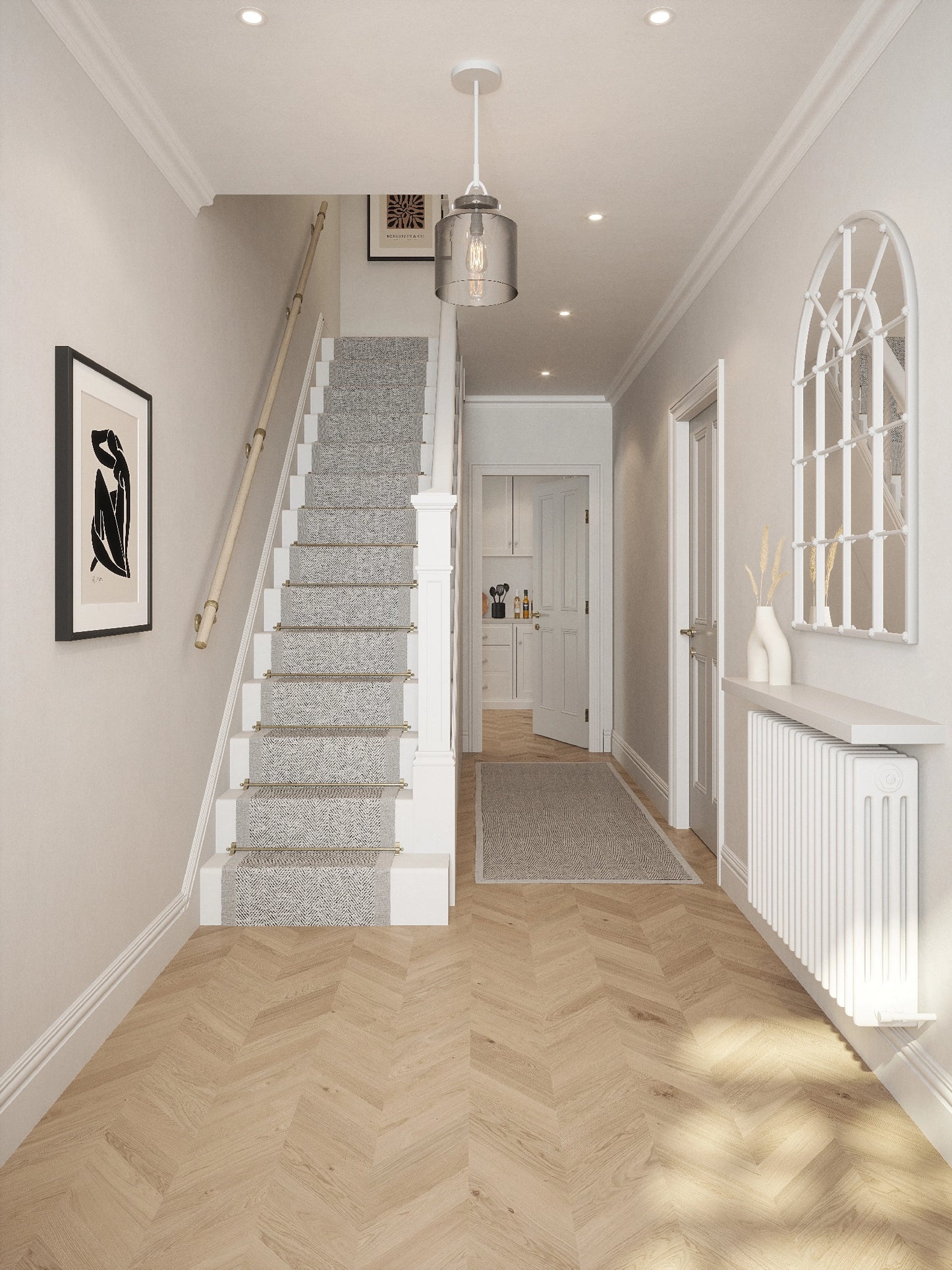 Ryton Teak Straight Flight Handrail