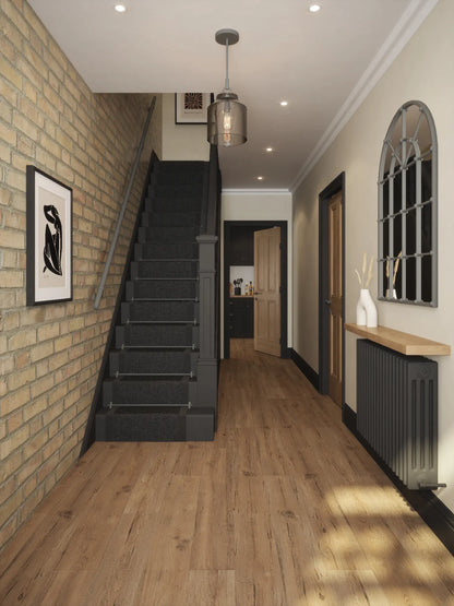 Luddington Textured Grey Straight Flight Handrail