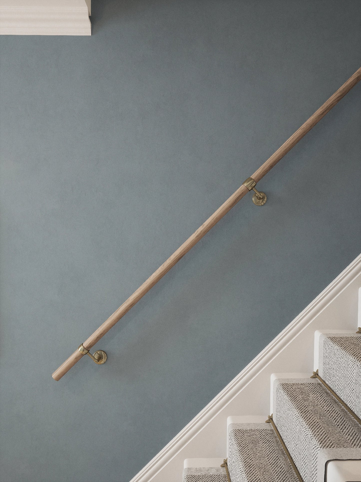 Oversley Walnut Straight Flight Handrail