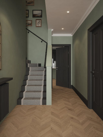 Enville Charcoal Single Winder Handrail with Kineton Matt Black brackets