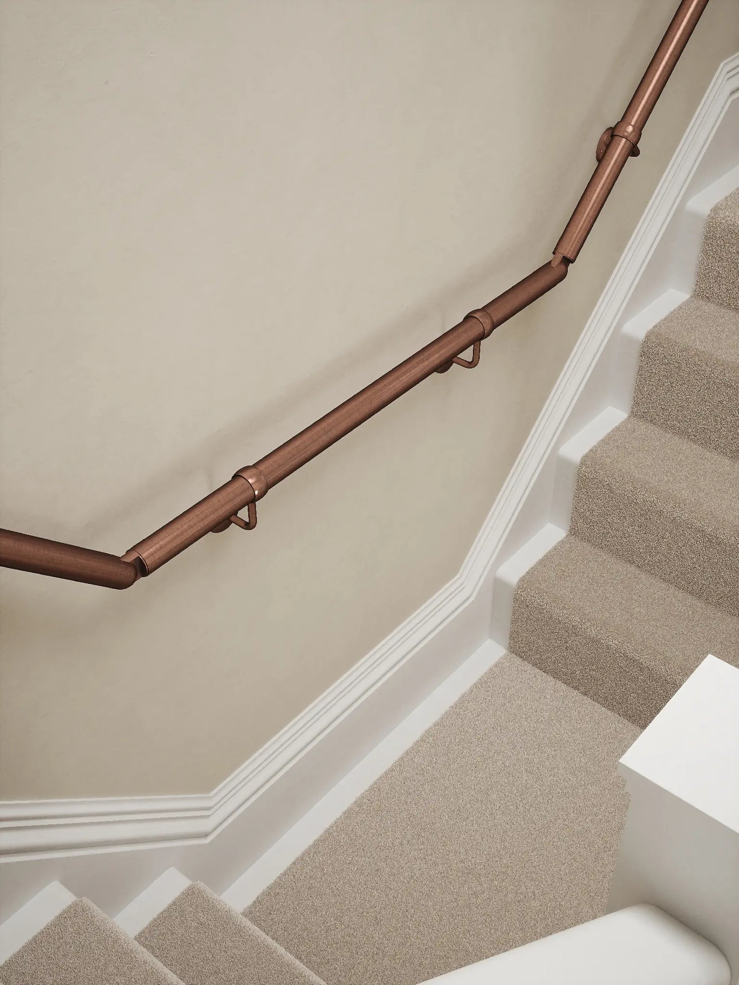 Sambourne Antique Copper T Shape Handrail