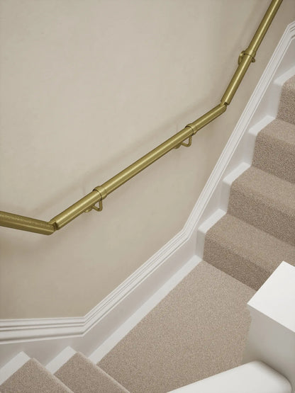 ashorne satin brass t shape handrail system