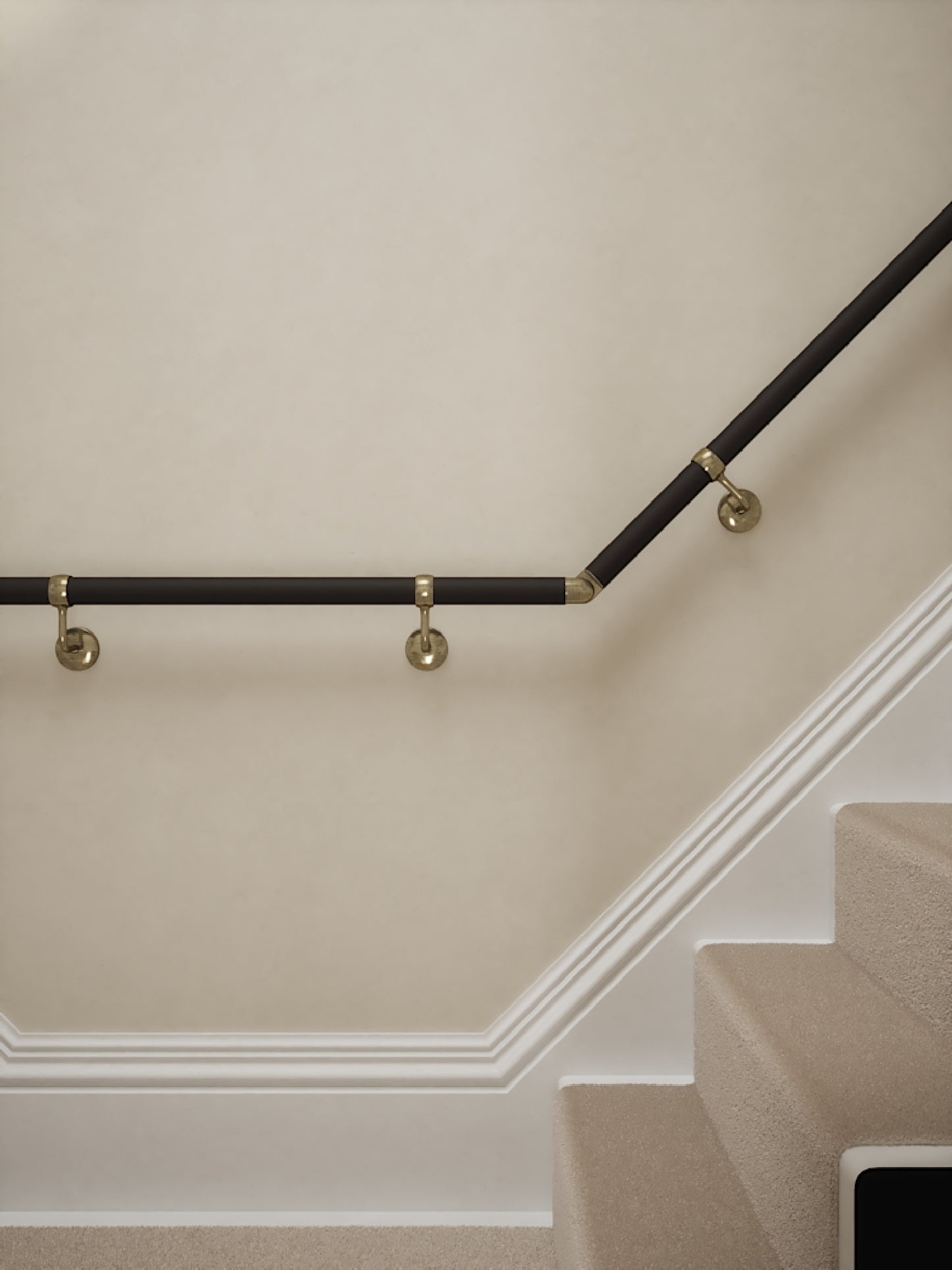 Burcot Espresso Leather T Shape Handrail