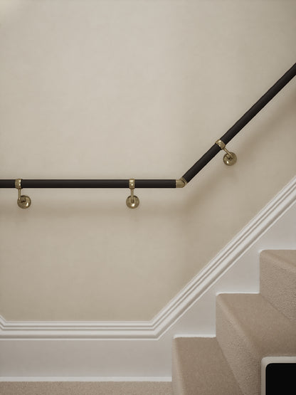 Burcot Espresso Leather T Shape Handrail
