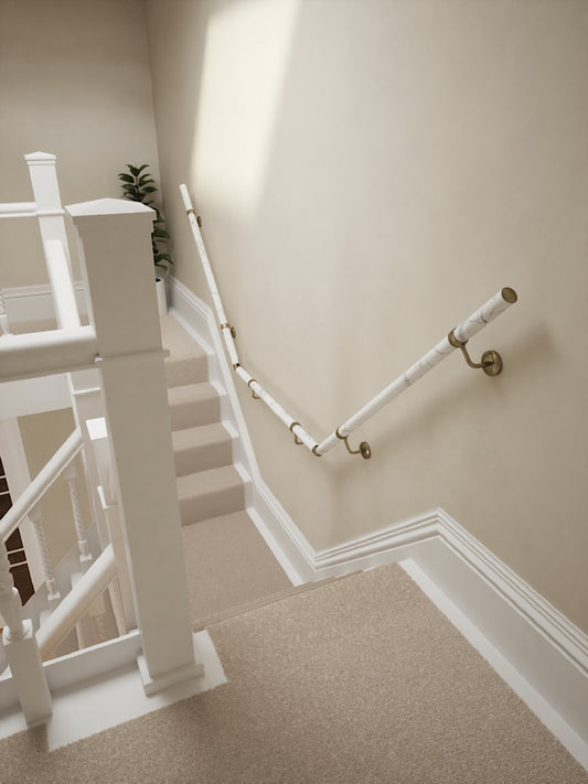 Montford Soft White Marble T Shape Handrail