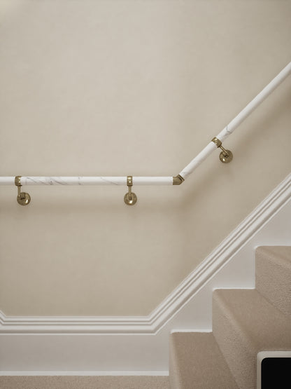 Montford Soft White Marble T Shape Handrail