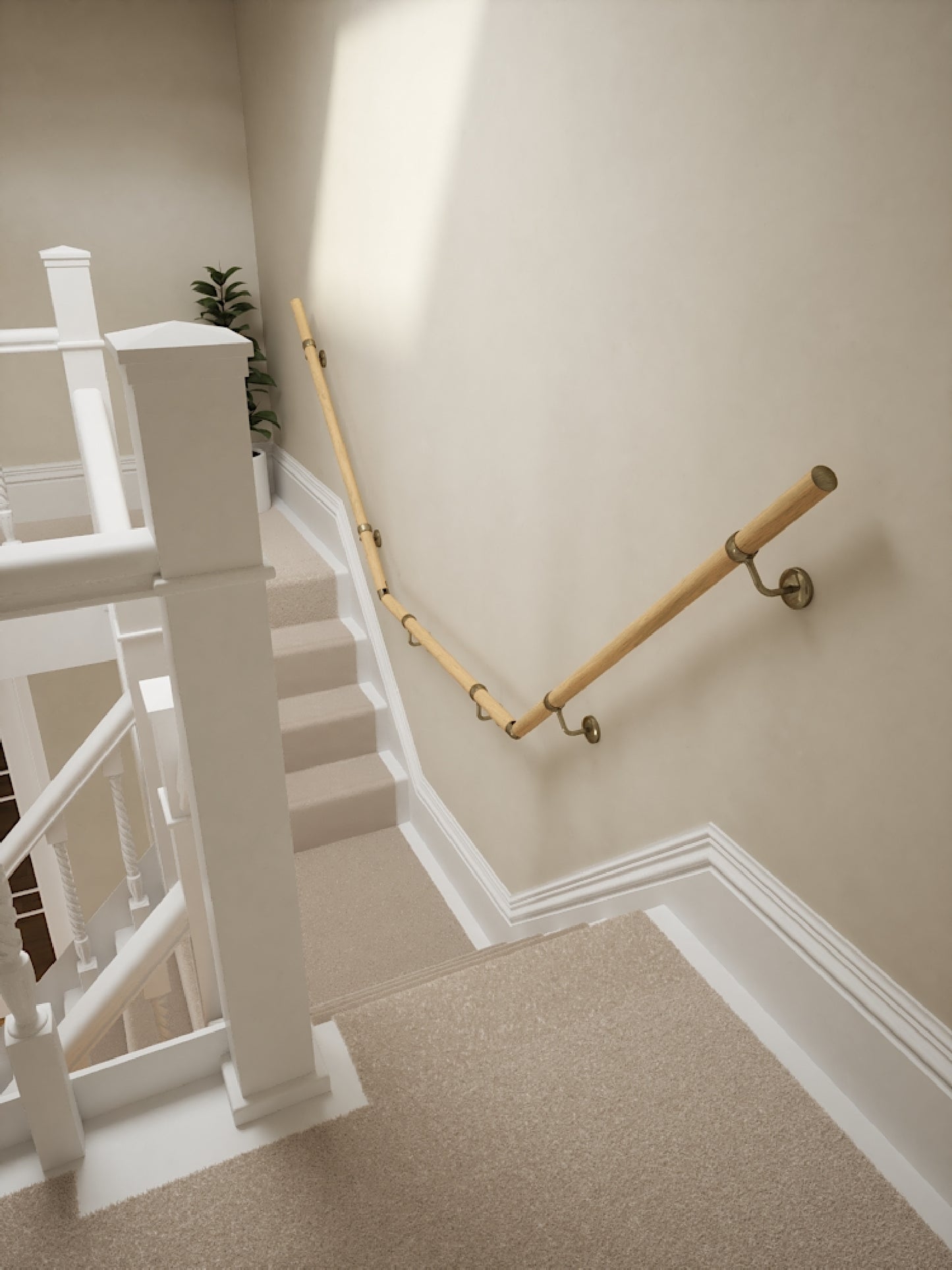 Arden Natural Pine T-Shape Handrail