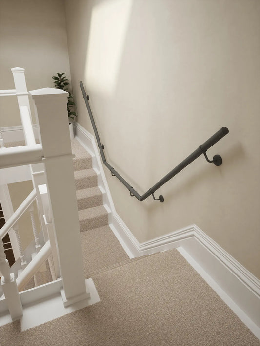 Luddington textured grey t shape handrail