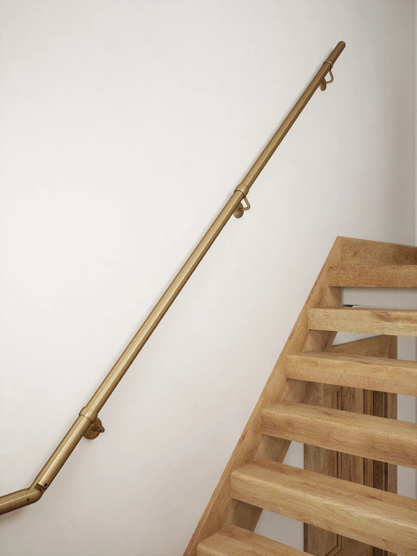 Loxley Antique Brass Half Turn Handrail