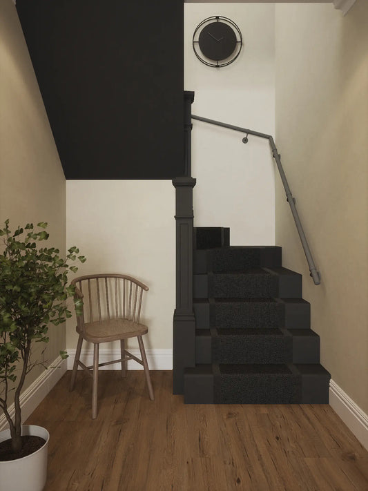 Luddington Textured Grey Double Winder Handrail