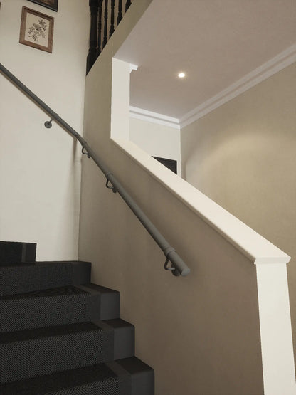 Luddington Textured Grey Single Winder Handrail