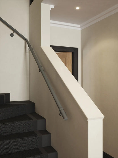 Luddington Textured Grey Single Winder Handrail
