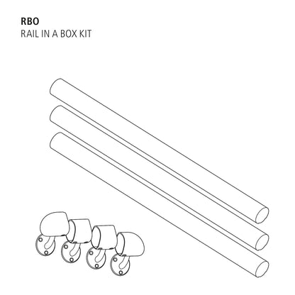 54mm Round 3.6m Solid Oak Handrail Kit - Chrome Fittings or Brushed Nickel Fittings