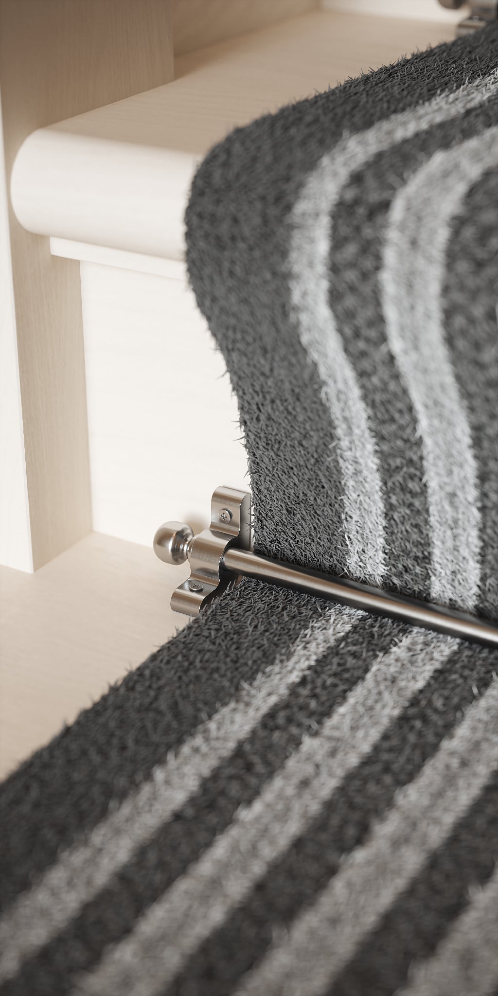 Radway Chrome Stair Rod with Ball Finials