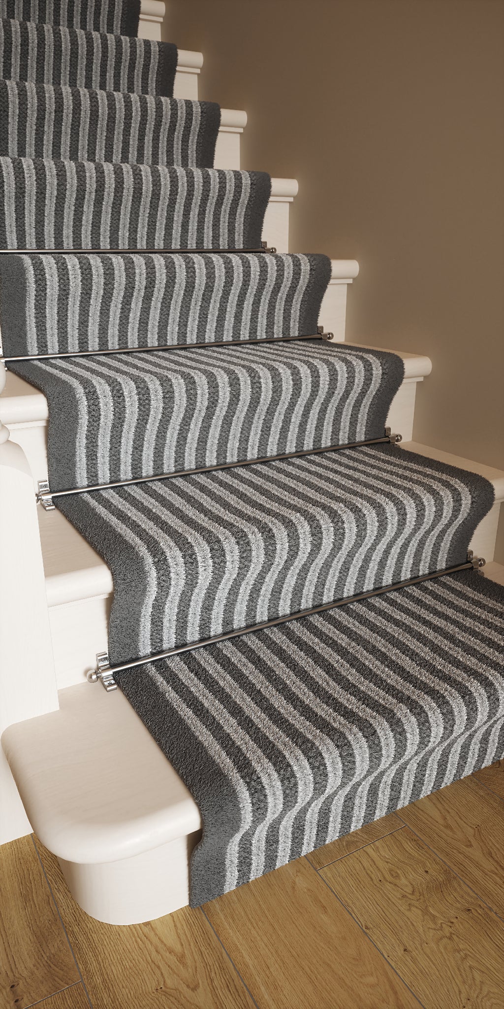 Radway Chrome Stair Rod with Ball Finials