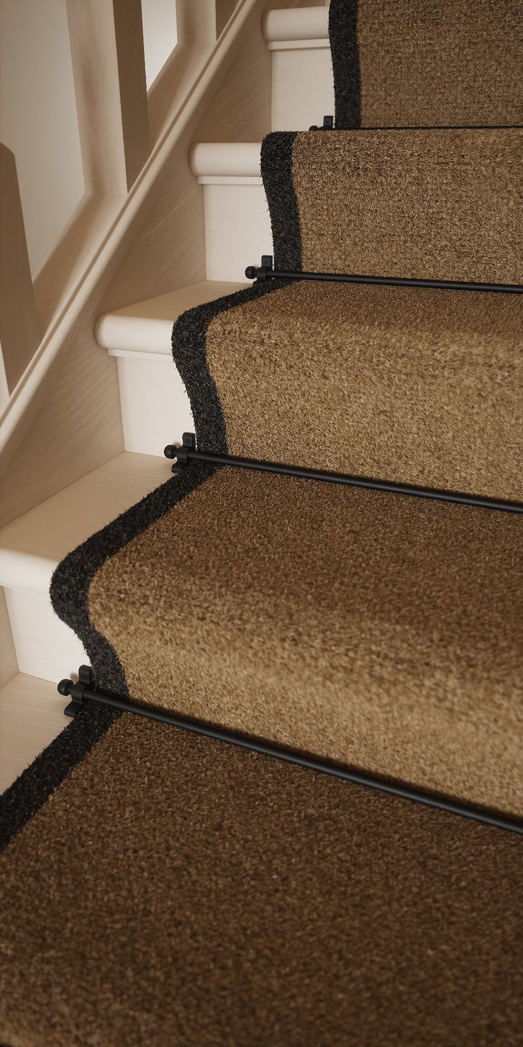 Kineton Matt Black Stair Rod with Ball Finials