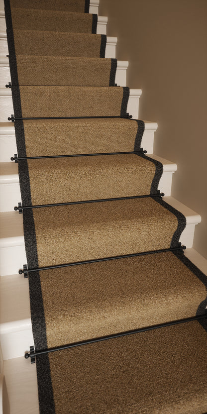 Kineton Matt Black Stair Rod with Ball Finials