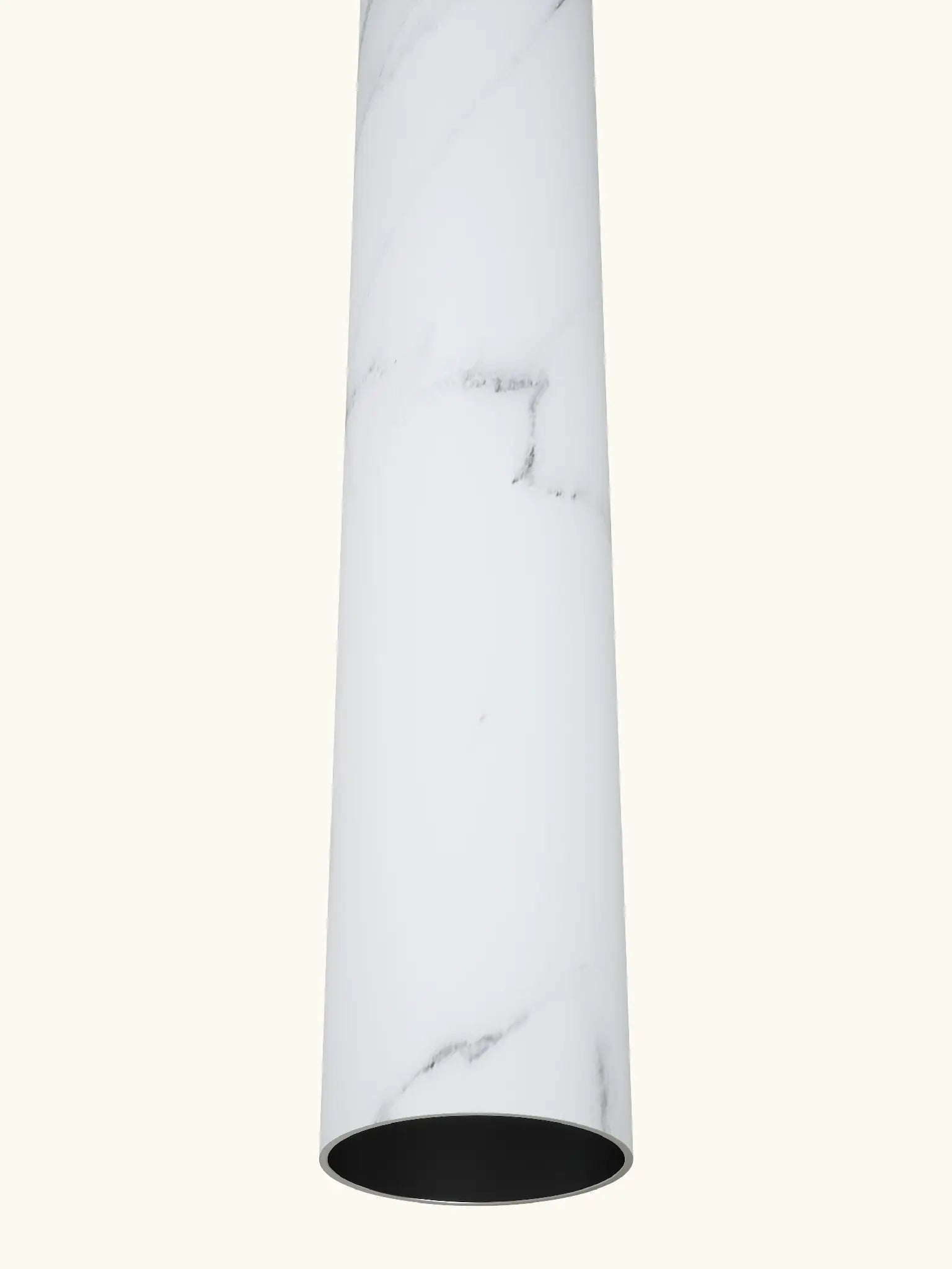 White soft marble effect handrail pole close up 